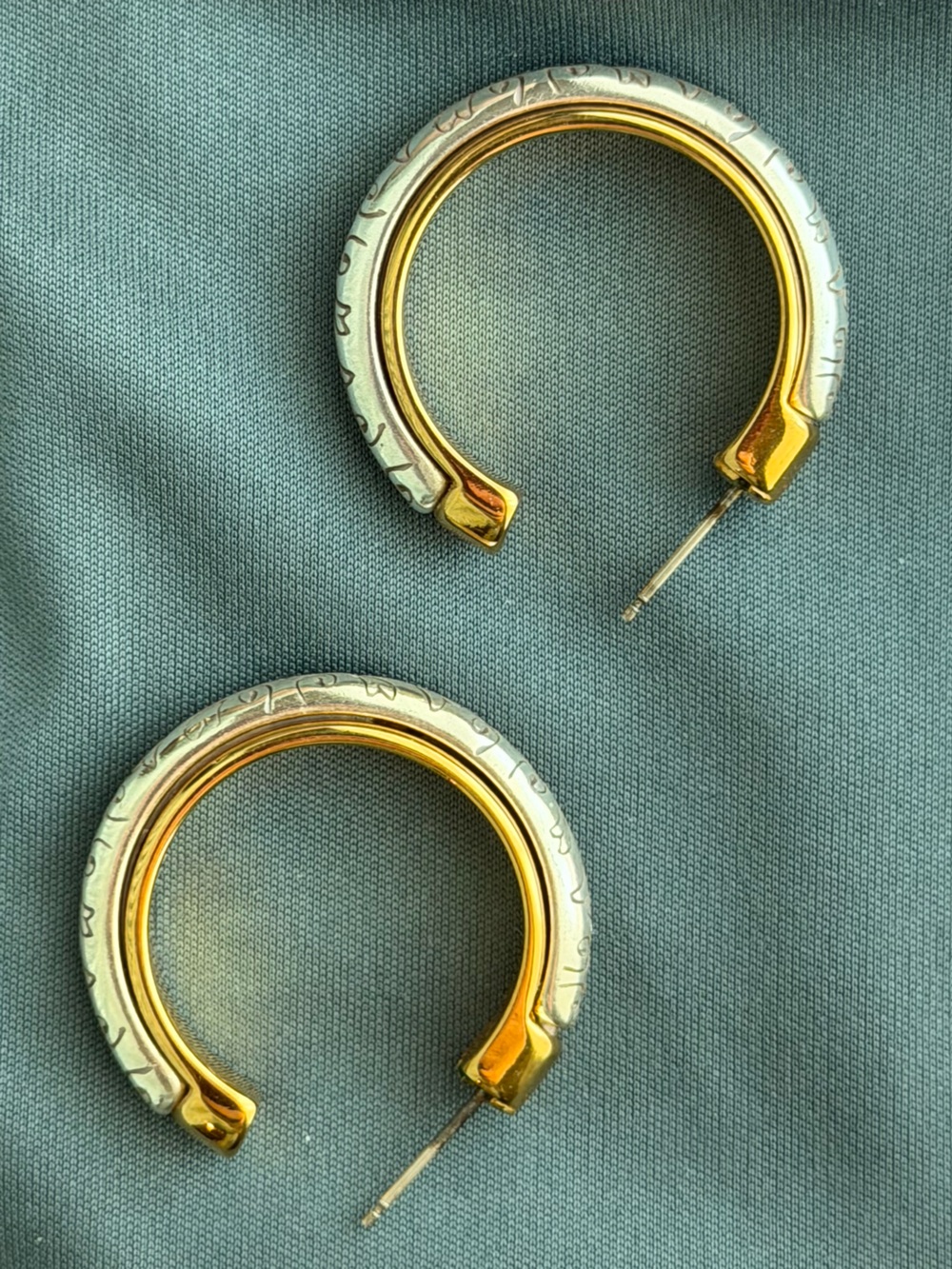 Brighton mixed metal hoop earrings